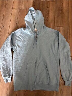 Hanes Light Blue Men’s Full-Zip Hoodie